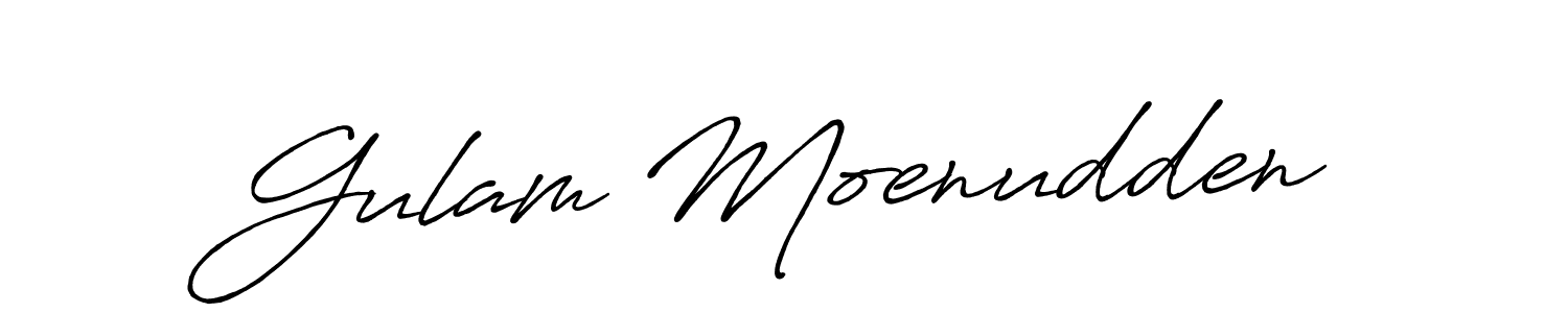 Antro_Vectra_Bolder is a professional signature style that is perfect for those who want to add a touch of class to their signature. It is also a great choice for those who want to make their signature more unique. Get Gulam Moenudden name to fancy signature for free. Gulam Moenudden signature style 7 images and pictures png
