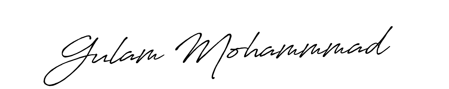 Make a short Gulam Mohammmad signature style. Manage your documents anywhere anytime using Antro_Vectra_Bolder. Create and add eSignatures, submit forms, share and send files easily. Gulam Mohammmad signature style 7 images and pictures png