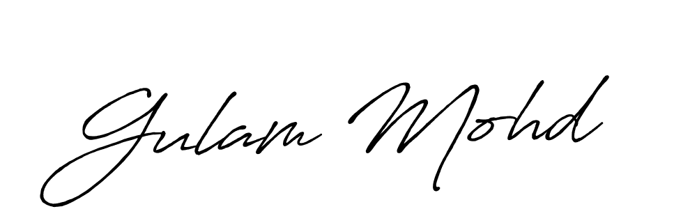 Gulam Mohd stylish signature style. Best Handwritten Sign (Antro_Vectra_Bolder) for my name. Handwritten Signature Collection Ideas for my name Gulam Mohd. Gulam Mohd signature style 7 images and pictures png