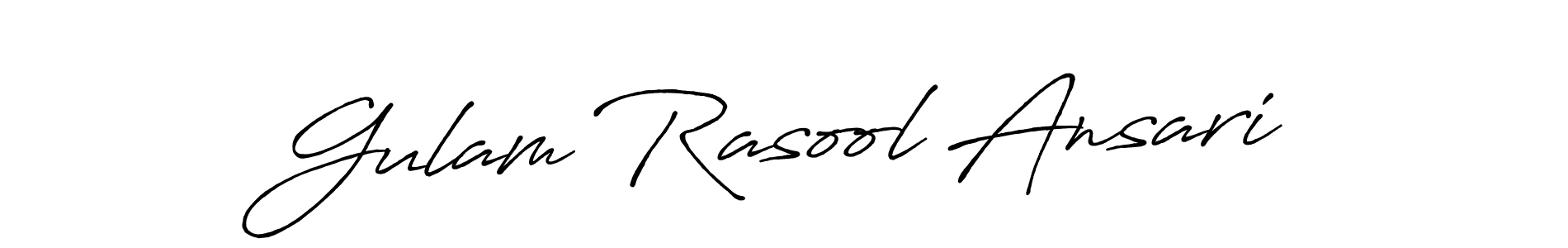 Gulam Rasool Ansari stylish signature style. Best Handwritten Sign (Antro_Vectra_Bolder) for my name. Handwritten Signature Collection Ideas for my name Gulam Rasool Ansari. Gulam Rasool Ansari signature style 7 images and pictures png