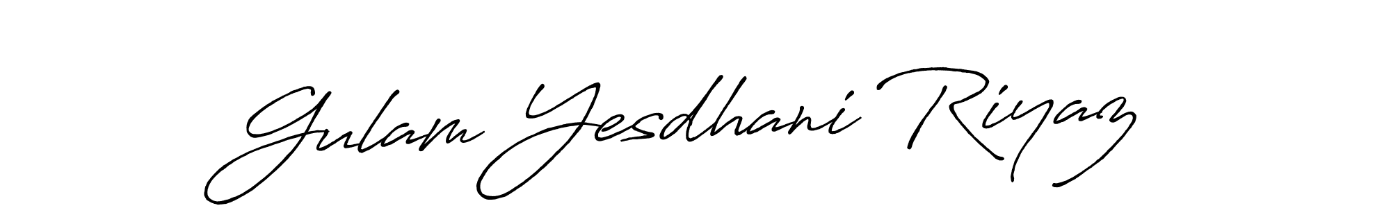 How to Draw Gulam Yesdhani Riyaz signature style? Antro_Vectra_Bolder is a latest design signature styles for name Gulam Yesdhani Riyaz. Gulam Yesdhani Riyaz signature style 7 images and pictures png