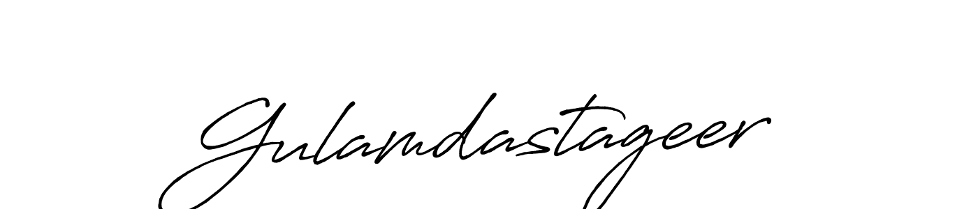 Design your own signature with our free online signature maker. With this signature software, you can create a handwritten (Antro_Vectra_Bolder) signature for name Gulamdastageer. Gulamdastageer signature style 7 images and pictures png