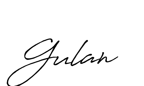 if you are searching for the best signature style for your name Gulan. so please give up your signature search. here we have designed multiple signature styles  using Antro_Vectra_Bolder. Gulan signature style 7 images and pictures png