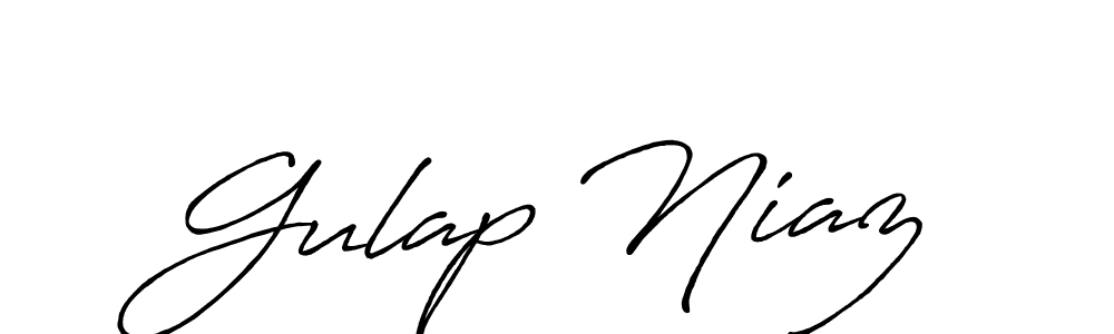 Create a beautiful signature design for name Gulap Niaz. With this signature (Antro_Vectra_Bolder) fonts, you can make a handwritten signature for free. Gulap Niaz signature style 7 images and pictures png