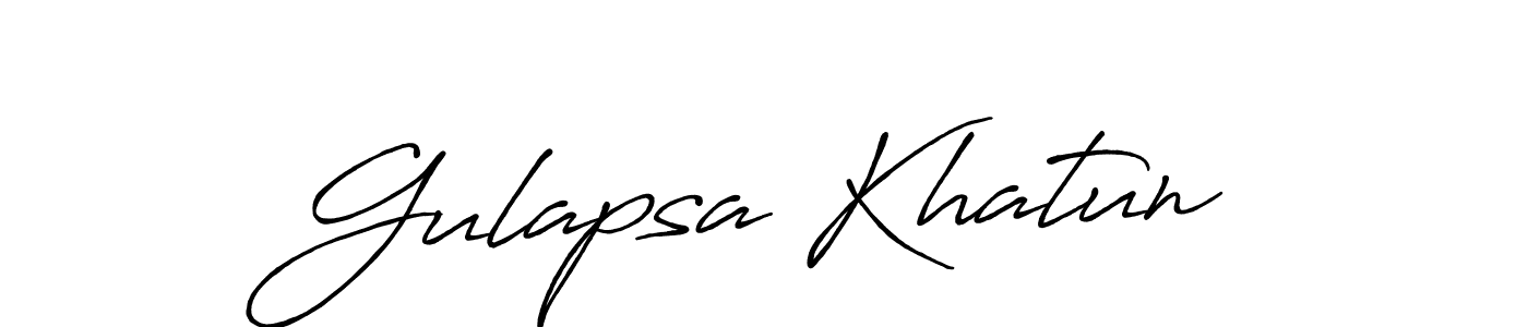 if you are searching for the best signature style for your name Gulapsa Khatun. so please give up your signature search. here we have designed multiple signature styles  using Antro_Vectra_Bolder. Gulapsa Khatun signature style 7 images and pictures png
