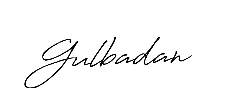 Make a beautiful signature design for name Gulbadan. With this signature (Antro_Vectra_Bolder) style, you can create a handwritten signature for free. Gulbadan signature style 7 images and pictures png