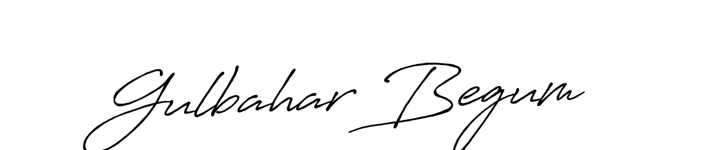 Make a beautiful signature design for name Gulbahar Begum. With this signature (Antro_Vectra_Bolder) style, you can create a handwritten signature for free. Gulbahar Begum signature style 7 images and pictures png