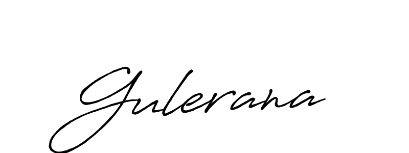 Make a beautiful signature design for name Gulerana. With this signature (Antro_Vectra_Bolder) style, you can create a handwritten signature for free. Gulerana signature style 7 images and pictures png