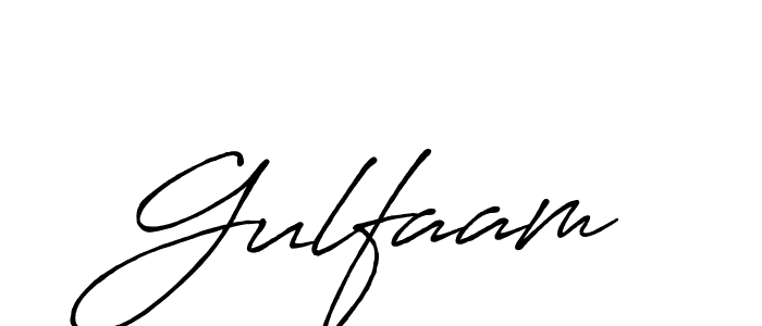 Make a beautiful signature design for name Gulfaam. With this signature (Antro_Vectra_Bolder) style, you can create a handwritten signature for free. Gulfaam signature style 7 images and pictures png