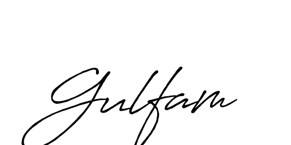 Make a beautiful signature design for name Gulfam. With this signature (Antro_Vectra_Bolder) style, you can create a handwritten signature for free. Gulfam signature style 7 images and pictures png