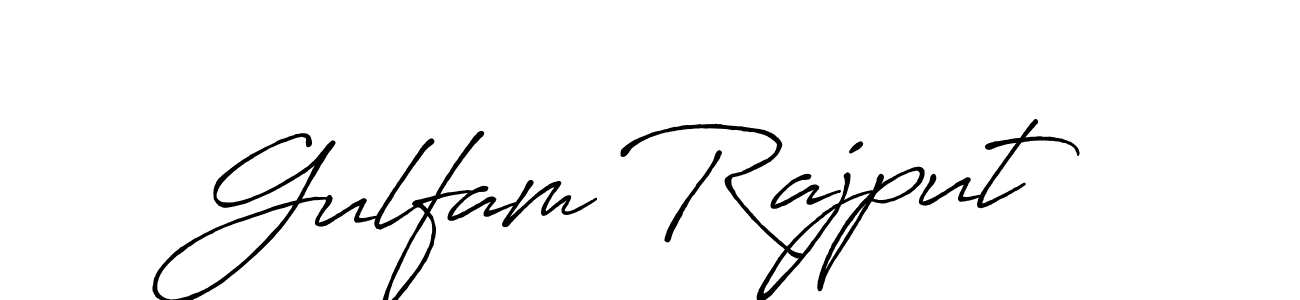 Design your own signature with our free online signature maker. With this signature software, you can create a handwritten (Antro_Vectra_Bolder) signature for name Gulfam Rajput. Gulfam Rajput signature style 7 images and pictures png