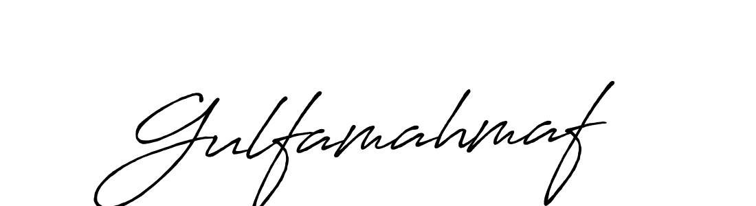 Create a beautiful signature design for name Gulfamahmaf. With this signature (Antro_Vectra_Bolder) fonts, you can make a handwritten signature for free. Gulfamahmaf signature style 7 images and pictures png