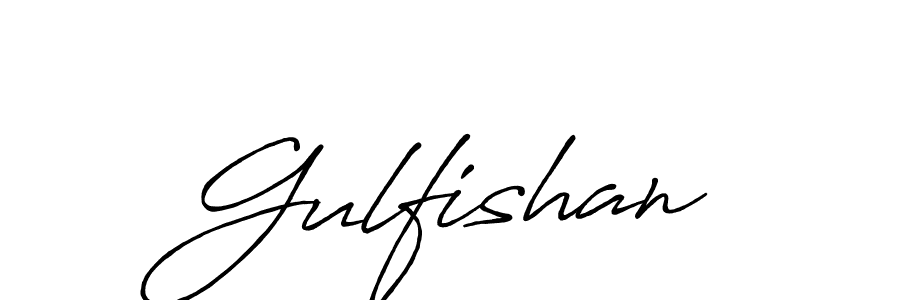 How to make Gulfishan name signature. Use Antro_Vectra_Bolder style for creating short signs online. This is the latest handwritten sign. Gulfishan signature style 7 images and pictures png