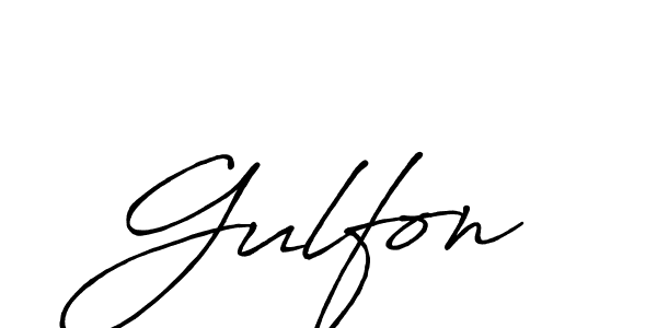Make a beautiful signature design for name Gulfon. With this signature (Antro_Vectra_Bolder) style, you can create a handwritten signature for free. Gulfon signature style 7 images and pictures png