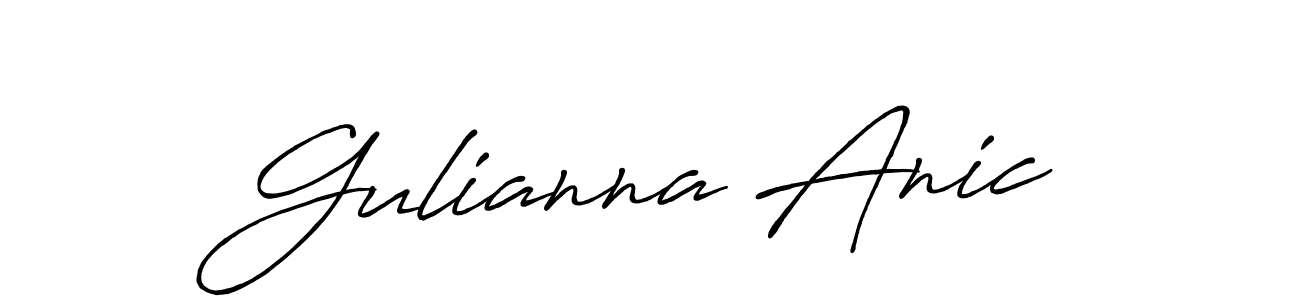 if you are searching for the best signature style for your name Gulianna Anic. so please give up your signature search. here we have designed multiple signature styles  using Antro_Vectra_Bolder. Gulianna Anic signature style 7 images and pictures png