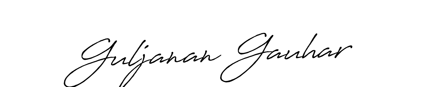 Also You can easily find your signature by using the search form. We will create Guljanan Gauhar name handwritten signature images for you free of cost using Antro_Vectra_Bolder sign style. Guljanan Gauhar signature style 7 images and pictures png