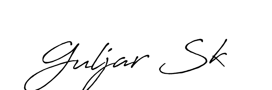 Create a beautiful signature design for name Guljar Sk. With this signature (Antro_Vectra_Bolder) fonts, you can make a handwritten signature for free. Guljar Sk signature style 7 images and pictures png