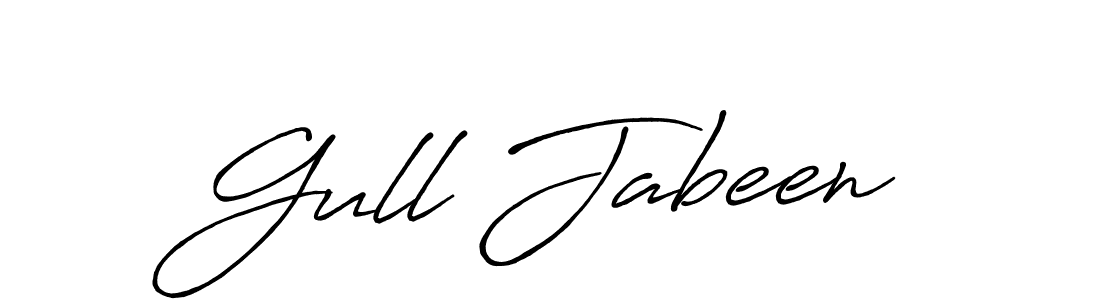Create a beautiful signature design for name Gull Jabeen. With this signature (Antro_Vectra_Bolder) fonts, you can make a handwritten signature for free. Gull Jabeen signature style 7 images and pictures png