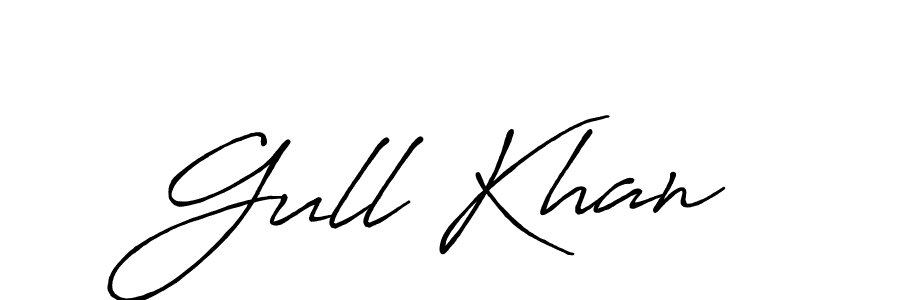 Also we have Gull Khan name is the best signature style. Create professional handwritten signature collection using Antro_Vectra_Bolder autograph style. Gull Khan signature style 7 images and pictures png