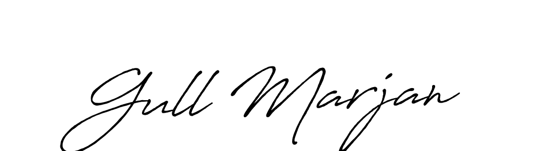 How to make Gull Marjan name signature. Use Antro_Vectra_Bolder style for creating short signs online. This is the latest handwritten sign. Gull Marjan signature style 7 images and pictures png