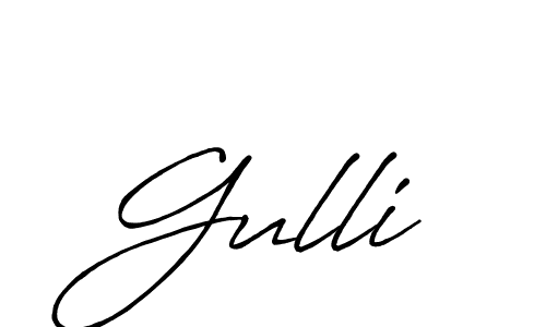 Gulli stylish signature style. Best Handwritten Sign (Antro_Vectra_Bolder) for my name. Handwritten Signature Collection Ideas for my name Gulli. Gulli signature style 7 images and pictures png