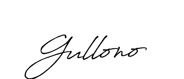 The best way (Antro_Vectra_Bolder) to make a short signature is to pick only two or three words in your name. The name Gullono include a total of six letters. For converting this name. Gullono signature style 7 images and pictures png