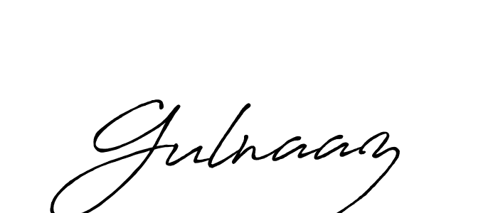 Make a beautiful signature design for name Gulnaaz. With this signature (Antro_Vectra_Bolder) style, you can create a handwritten signature for free. Gulnaaz signature style 7 images and pictures png