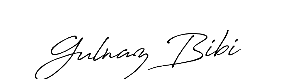 How to make Gulnaz Bibi name signature. Use Antro_Vectra_Bolder style for creating short signs online. This is the latest handwritten sign. Gulnaz Bibi signature style 7 images and pictures png