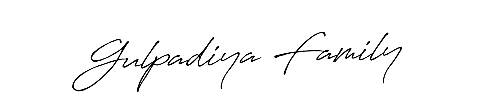 Use a signature maker to create a handwritten signature online. With this signature software, you can design (Antro_Vectra_Bolder) your own signature for name Gulpadiya Family. Gulpadiya Family signature style 7 images and pictures png