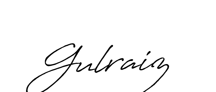 How to make Gulraiz name signature. Use Antro_Vectra_Bolder style for creating short signs online. This is the latest handwritten sign. Gulraiz signature style 7 images and pictures png