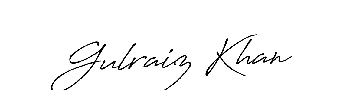 Also You can easily find your signature by using the search form. We will create Gulraiz Khan name handwritten signature images for you free of cost using Antro_Vectra_Bolder sign style. Gulraiz Khan signature style 7 images and pictures png
