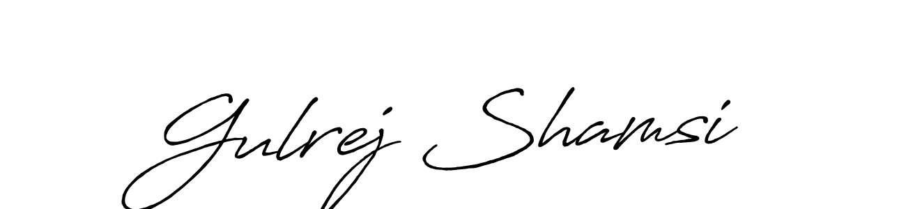 Also we have Gulrej Shamsi name is the best signature style. Create professional handwritten signature collection using Antro_Vectra_Bolder autograph style. Gulrej Shamsi signature style 7 images and pictures png