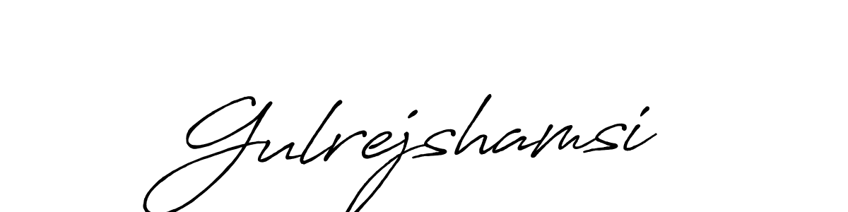 Create a beautiful signature design for name Gulrejshamsi. With this signature (Antro_Vectra_Bolder) fonts, you can make a handwritten signature for free. Gulrejshamsi signature style 7 images and pictures png