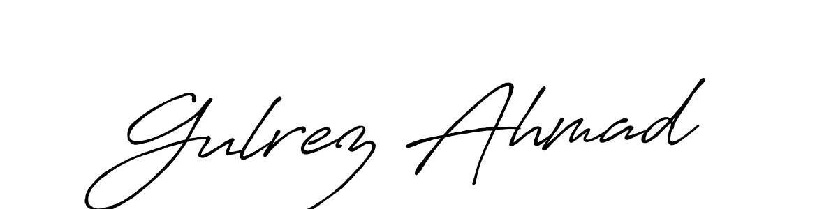 Gulrez Ahmad stylish signature style. Best Handwritten Sign (Antro_Vectra_Bolder) for my name. Handwritten Signature Collection Ideas for my name Gulrez Ahmad. Gulrez Ahmad signature style 7 images and pictures png