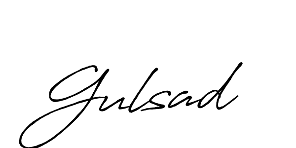 Use a signature maker to create a handwritten signature online. With this signature software, you can design (Antro_Vectra_Bolder) your own signature for name Gulsad. Gulsad signature style 7 images and pictures png