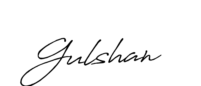 Make a beautiful signature design for name Gulshan. With this signature (Antro_Vectra_Bolder) style, you can create a handwritten signature for free. Gulshan signature style 7 images and pictures png