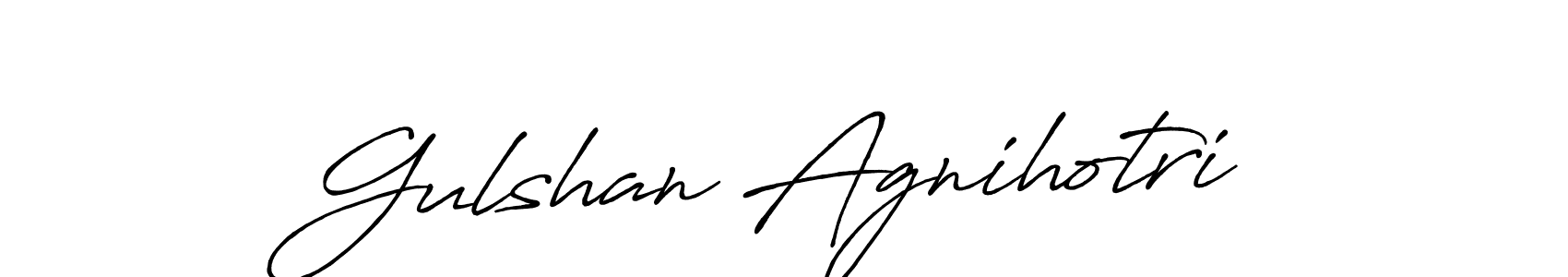 The best way (Antro_Vectra_Bolder) to make a short signature is to pick only two or three words in your name. The name Gulshan Agnihotri include a total of six letters. For converting this name. Gulshan Agnihotri signature style 7 images and pictures png