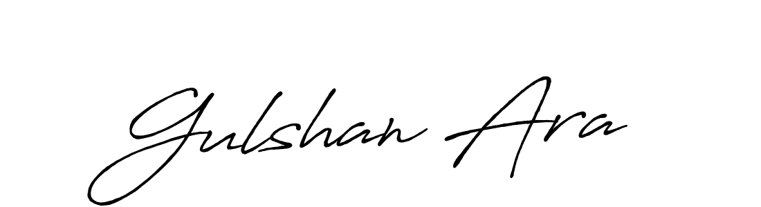 Make a beautiful signature design for name Gulshan Ara. With this signature (Antro_Vectra_Bolder) style, you can create a handwritten signature for free. Gulshan Ara signature style 7 images and pictures png