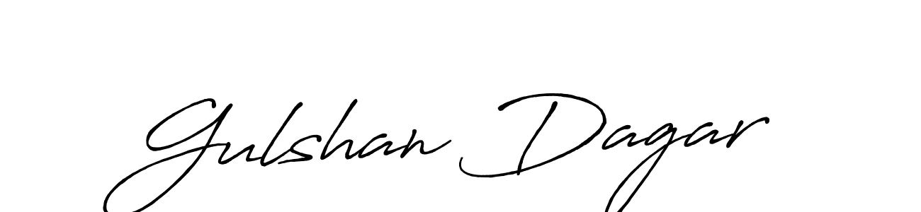 Make a beautiful signature design for name Gulshan Dagar. With this signature (Antro_Vectra_Bolder) style, you can create a handwritten signature for free. Gulshan Dagar signature style 7 images and pictures png