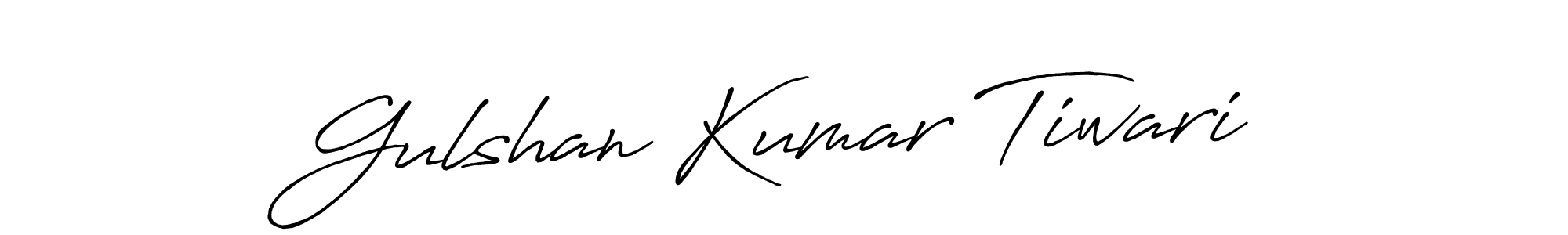 Create a beautiful signature design for name Gulshan Kumar Tiwari. With this signature (Antro_Vectra_Bolder) fonts, you can make a handwritten signature for free. Gulshan Kumar Tiwari signature style 7 images and pictures png