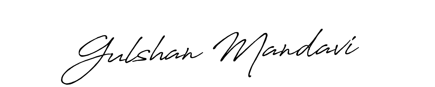 Design your own signature with our free online signature maker. With this signature software, you can create a handwritten (Antro_Vectra_Bolder) signature for name Gulshan Mandavi. Gulshan Mandavi signature style 7 images and pictures png