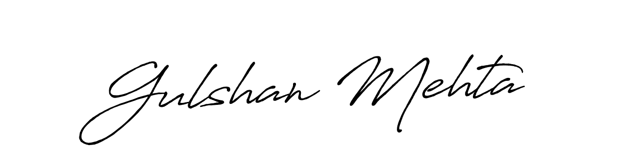 Use a signature maker to create a handwritten signature online. With this signature software, you can design (Antro_Vectra_Bolder) your own signature for name Gulshan Mehta. Gulshan Mehta signature style 7 images and pictures png