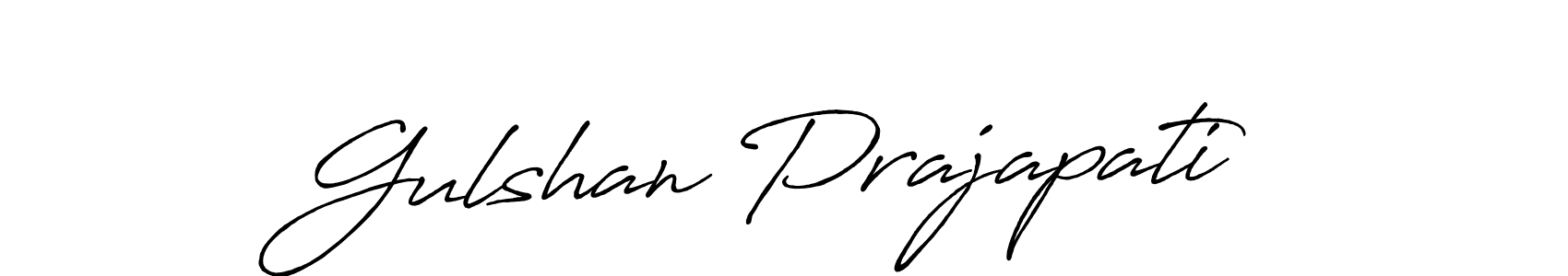 Make a beautiful signature design for name Gulshan Prajapati. With this signature (Antro_Vectra_Bolder) style, you can create a handwritten signature for free. Gulshan Prajapati signature style 7 images and pictures png