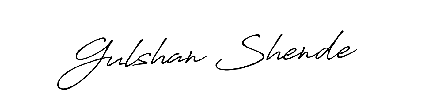 Make a beautiful signature design for name Gulshan Shende. With this signature (Antro_Vectra_Bolder) style, you can create a handwritten signature for free. Gulshan Shende signature style 7 images and pictures png