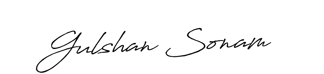 Also You can easily find your signature by using the search form. We will create Gulshan Sonam name handwritten signature images for you free of cost using Antro_Vectra_Bolder sign style. Gulshan Sonam signature style 7 images and pictures png