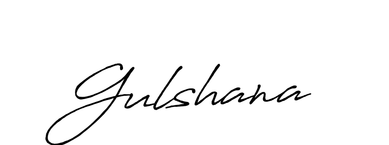 Make a beautiful signature design for name Gulshana. With this signature (Antro_Vectra_Bolder) style, you can create a handwritten signature for free. Gulshana signature style 7 images and pictures png