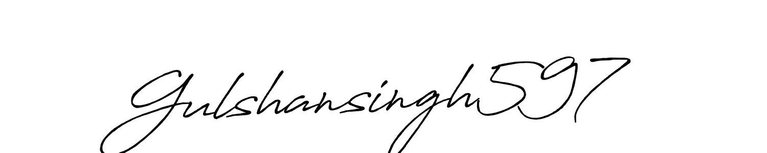 The best way (Antro_Vectra_Bolder) to make a short signature is to pick only two or three words in your name. The name Gulshansingh597 include a total of six letters. For converting this name. Gulshansingh597 signature style 7 images and pictures png