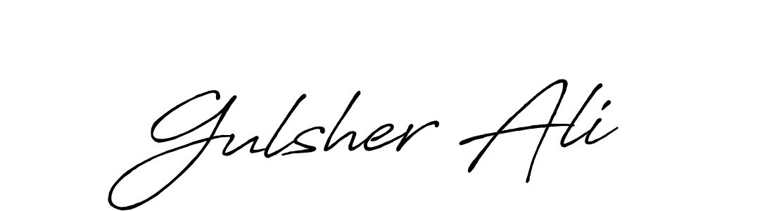 Here are the top 10 professional signature styles for the name Gulsher Ali. These are the best autograph styles you can use for your name. Gulsher Ali signature style 7 images and pictures png