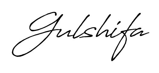 Create your official email sign-off with Gulshifa name in Antro_Vectra_Bolder style. Crisp, clean, and perfectly legible across all screens. Gulshifa signature style 7 images and pictures png