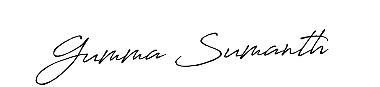 You can use this online signature creator to create a handwritten signature for the name Gumma Sumanth. This is the best online autograph maker. Gumma Sumanth signature style 7 images and pictures png